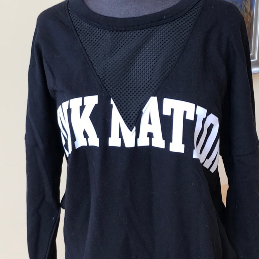 Pink NWOT Pink Nation sweatshirt with mesh detail
